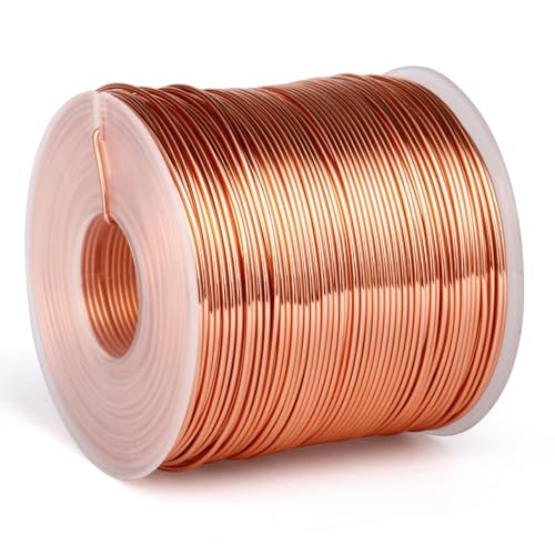 328FT 18 Gauge Bendable Copper Aluminum Craft Wire for Jewelry Making Craft | 1mm Thick Soft Metal Aluminum Armature Wire Roll Bulk for Sculpting Beading DIY Craft - color: Copper, size: 18 Gauge