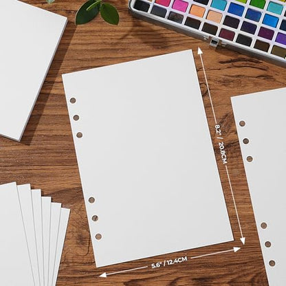 Fuumuui Watercolor Sketchbook Paper Refill - 20 Sheets 140 LB (300 GSM) Cold Pressed, Acid-Free Cotton Paper for Painting, Drawing, Art Journaling, Sketchbook As Travel Notebook - 5.6 x 8.2 inches - size: 5.6 x 8.2 inches