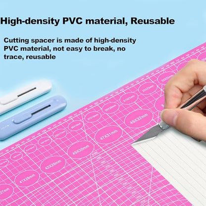 A5 Cutting Mat, Self Healing Sewing Mat, Craft Mat Double Sided 3-Ply Craft Cutting Board for Sewing Crafts Leather Fabric Scrapbooking Project Art Supplies, 8.6“ x 5.9”, Black - color: Black
