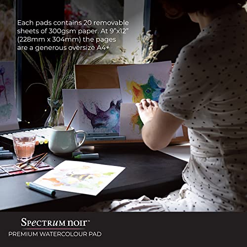 Spectrum Noir Premium Watercolour Pad-30 Sheets, White - style: Watercolour Paper Pad