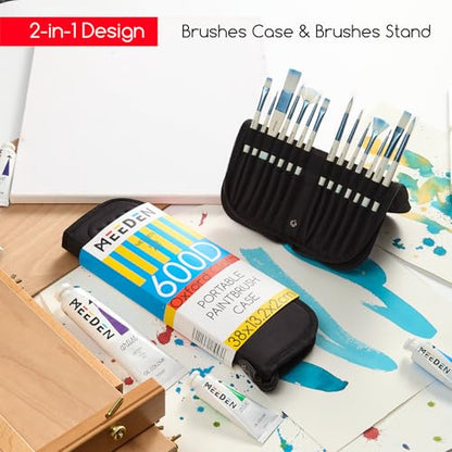 MEEDEN Paint Brush Holder, 11.5 X 10 Inch Zippered Painting Brush Case, Organization and Storage Bag for Artist Paint Brush (Brushes NOT Included) - size: 11.5 X 10 Inch