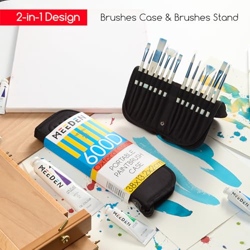 MEEDEN Paint Brush Holder, 15 X 11.2 Inch Zippered Paints Brush Case, Organization and Storage Bag for Artist Paints Brush (Brushes NOT Included) - size: 15 X 11.2 Inch