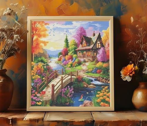 5D Diamond Painting Kits for Adults,The Rural Scenery Diamond Art Kits - color: KM904-1