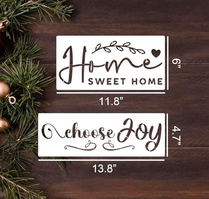 Welcome Stencil Welcome Stencils for Painting on Wood | Words Stencils for Crafts Reusable Sarcastic Quotes Home Sweet Home Stencil for Wood Sign Wall Fabric DIY Crafts Decor - style: Welcome