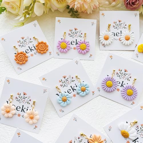 Flower Shape Polymer Clay Cutters Set – Molds and Clay Cutters for Polymer Clay, Floral Clay Earring Tools - color: C color