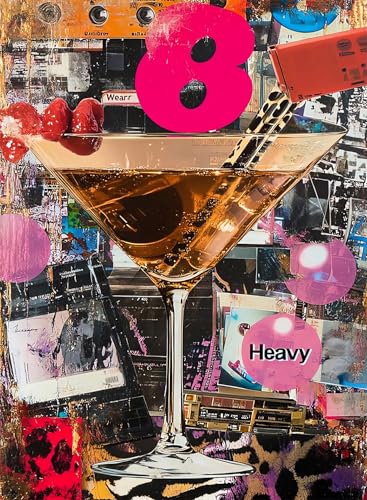 Retro Wine Glass Diamond Art Kits for Adults Diamond Painting Kit for Adult | Cute Fashion Modern 5D Diamond Dots Gem Art Crafts with Tools, Round Full Drill Crafts for Home Wall Decor-12X16in - color: DP03107, size: Round diamond painting
