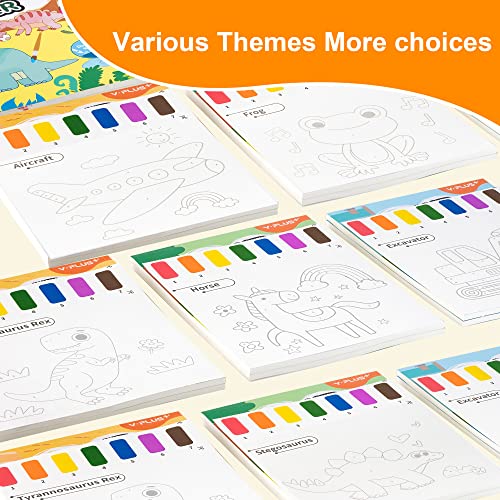 YPLUS Paint with Water Coloring Books for Toddlers 1-3, 5 Themes - color: 5 Themes, size: 21×27cm-20pages