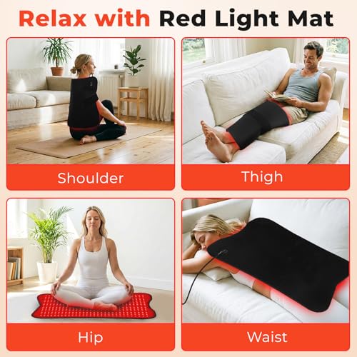 Red Light Therapy Mat for Body, Red Lights Pad with 660nm&850nm Infrared Light Therapy Mat, Chirstmas Birthday Festival Gift for Women Men Father Dad Mother Mom Lover Elderly 31.5''*24'' - size: 31.5''×24''