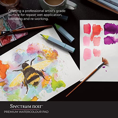 Spectrum Noir Premium Watercolour Pad-30 Sheets, White - style: Watercolour Paper Pad