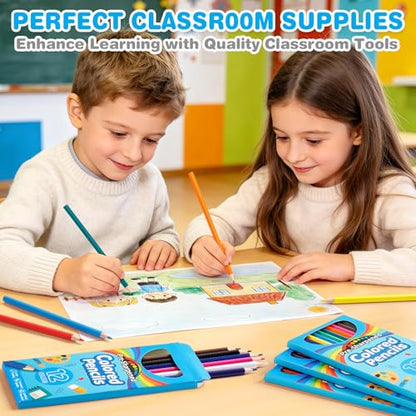 Jumlys 864 Count Colored Pencils Bulk, 72 Packs Pre-sharpened Color Pencil
