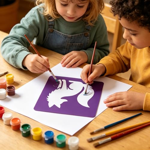 CUTHOLLOW 25PCS Autumn Elements Painting Shape Stencils Sets - 8 Inch Reusable&Washable Drawing Template, Different Primary Themed Sidewalk Chalk Art Stencils Kit for Craft Room Wall Paper - style: Autumn Elements