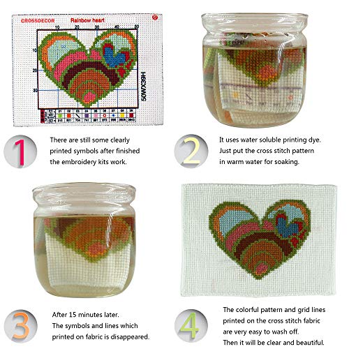 Stamped Cross-Stitch Needlepoint Kits Pre-Printed Patterns for Beginners Adults, Embroidery Cross-Stitching Kit Wall Art Cross Stitch- Fairy Tale Prince and Princess Kits - color: Stamped 12.8x17.6 inch