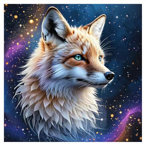 hill froeistung Fox Diamond Art Painting Kits for Adults,Starry Night Diamond Art for Beginners, 5D DIY Full Drill Round Gem Art Craft Home Wall Decor Gift 12x12 inch,Animal - color: HF-A110