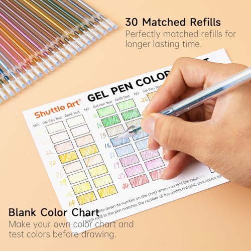 Shuttle Art 60 Pack Earth Tone Gel Pens, 30 Brown Earth Tone Gel Pens with 30 Refills for Adults Coloring Books Journaling Drawing Nature, Landscapes, Animals Scenes - color: 60 Pack Earth Tone
