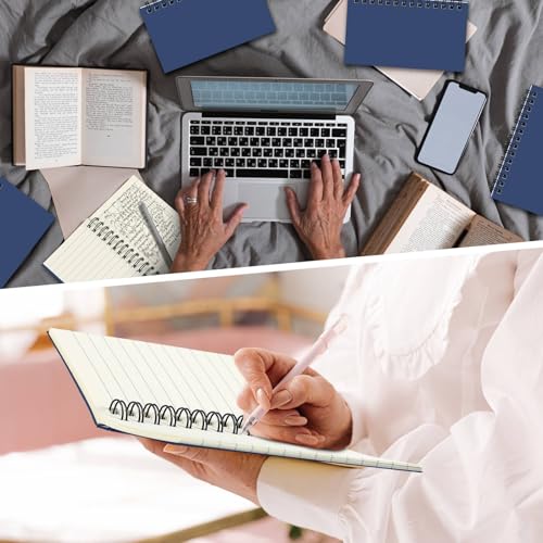 Jutom 18 Pcs Small Spiral Notebook Memo Pad 3x5, Dark Blue - color: Dark Blue
