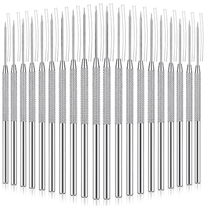 Lasnten 20 Pcs Clay Needle Tool Set Pottery Needle Tool Stainless Steel Ceramic Detail Tools Clay Sculpting Tools for Ceramics Sculpting DIY Craft and Detailed Carving Supplies