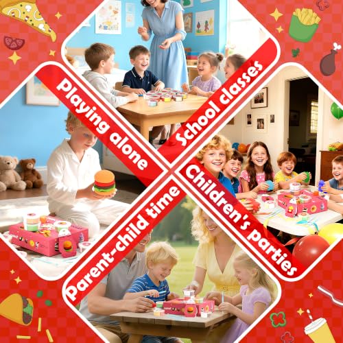Aestd-ST Air Dry Clay Kit - Food Toy Theme, Modeling Clay for Kids | DIY Magic Clay with Tools and Tutorials, 12 Boxes Molding Clay, Ultra Light, Soft & Non-Sticky, Arts and Crafts Gift for Kids - color: Food Toy Theme