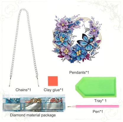 RYMILIE Hanging Diamond Art Kits for Adults Flowers 8x8inch - color: DP03339