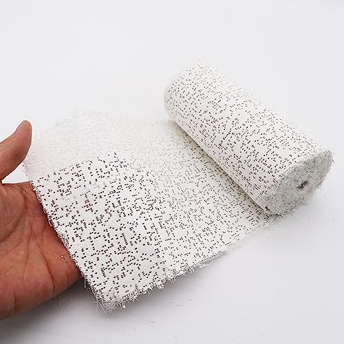 Plaster Cloth Bandages 3 Rolls White Plaster Cloth Gauze Bandage Rolls 6 Inch for Craft Belly Cast Mask Making Art Belly Casting