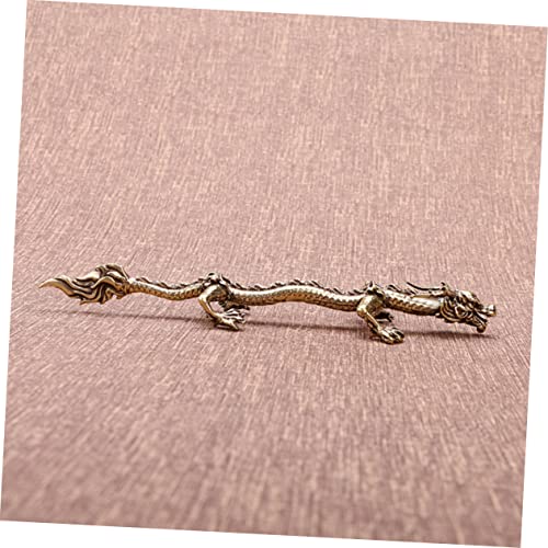 LIFKOME Dragon Pen Holder Desktop Ornament Antique Dragon Model Multi-Functional Calligraphy Brush Stand Unique Decorative Writing Rack for Home Office