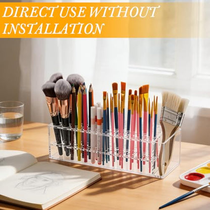 Acrylic Paint Brush Holder, 98 Holes Desktop Organizer Stand