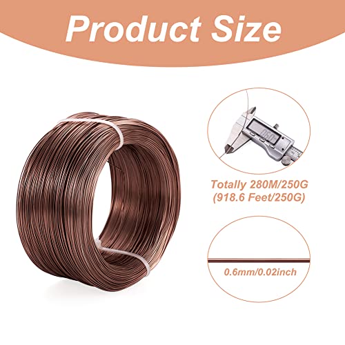 Cheriswelry 910 Feet 22 Gauge 0.6mm Aluminum Wire Bendable Metal Craft Wire Camel Flexible Soft Jewelry Beading Wire for Sculpting Armature Artistic Floral Garden Wrapping DIY Craft - color: Camel, size: 22 Gauge(0.6mm)