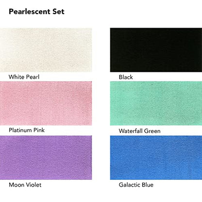 FW Acrylic Ink Pearlescent Colors Set, 6 Bottles, Premium Shimmer Liquid Ink, Lightfast Waterproof Formula for Calligraphy, Airbrush, Illustration, Art