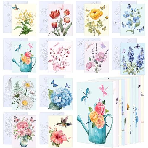 Tinlade 12 Pcs Pre Drawn Canvas for Painting Stretched,Elegant Style - size: Elegant Style