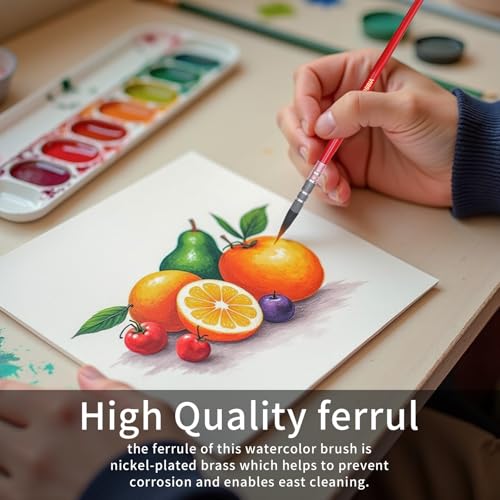 Professional Watercolor Synthetic Squirrel Hair Paint Brushes, Mop Paintbrushes, Art Supplies for Art Painting, Gouache, Fine Detailing, Acrylic, Aquarelle & Oil Painting（11pcs - size: 11 Pcs (Mixed)