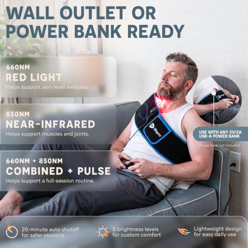 Lifepro Allevared Red Light Therapy Belt -105 Triple Chip LED Belt - color: Blue