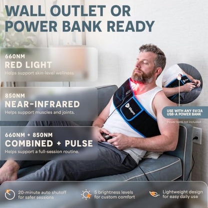 Lifepro Allevared Red Light Therapy Belt -105 Triple Chip LED Belt - color: Blue