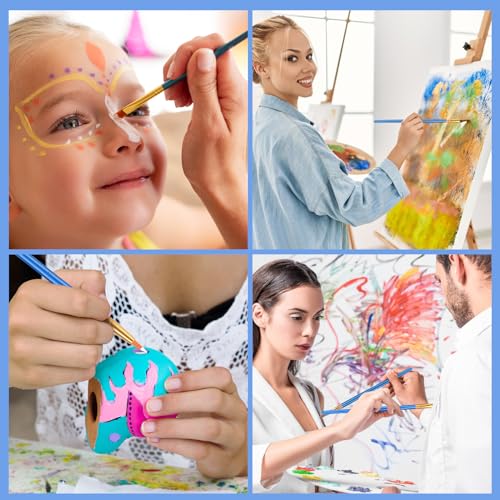 ESRICH Paint Brushes Set, 6Pack 72pcs Paint Brush for Acrylic Painting - size: 72p
