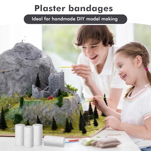 Preboun 50 Pack Plaster Cloth Gauze Bulk for Craft Art, 6 Inch x 180 Inch | Ideal Paper Mache Belly Casting Mask Making, Plaster Strips School Classroom Back to School Art Projects - size: 6 Inch X 180 Inch