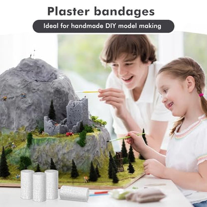 Preboun 50 Pack Plaster Cloth Gauze Bulk for Craft Art, 6 Inch x 180 Inch | Ideal Paper Mache Belly Casting Mask Making, Plaster Strips School Classroom Back to School Art Projects - size: 6 Inch X 180 Inch