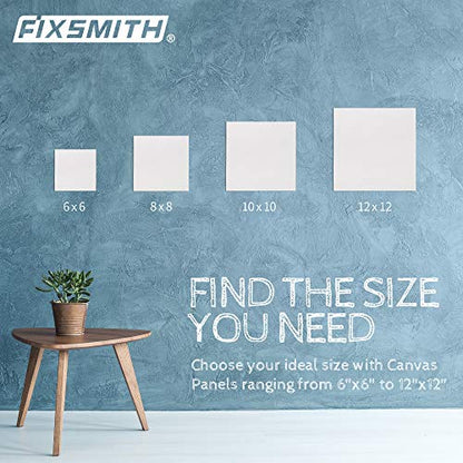 Canvas Boards for Painting 8x8 Inch, Super Value 24 Pack Paint Canvases, White Blank Canvas Panels, 100% Cotton Primed, Painting Art Supplies - size: 8"×8"