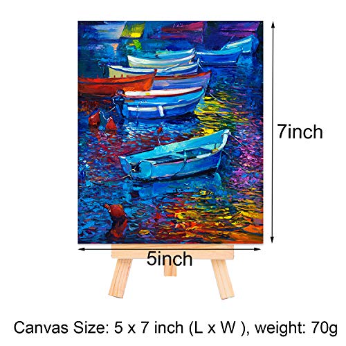 Eboot 24 Pack 6.25 Inch Mini Wood Display Easel Small Easels Wood Artist Tabletop Canvas Stand for Painting Arts Crafts Easels for Painting Arts Crafts Display Card Photo - size: 6.25 Inch