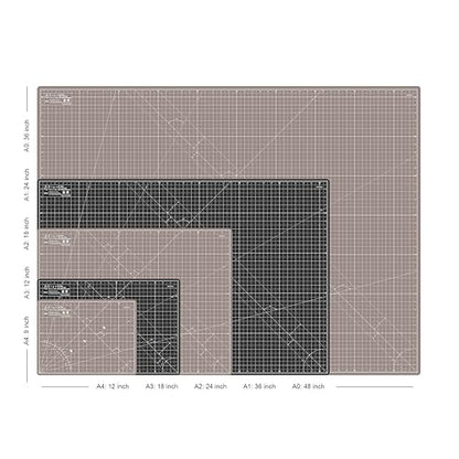 Elan Cutting Mat 36x60 Black & Taupe, Extra Large Self Healing Cutting Mat 36 x 60 Inch, 5-Ply Craft Board Black, Hobby Board for Sewing and Quilting - style: 60 x 36"