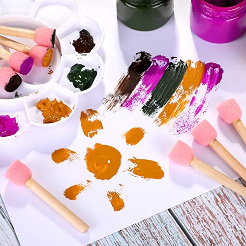 WHQXFDZ 40 Pieces 0.5 inch Round Sponge Foam Brush Set Paint Brush Wooden Handle Foam Brush Sponge Painting Tools for Painting Crafts(0.5inch) (Pack of 2) - size: 0.5inch (Pack of 2)