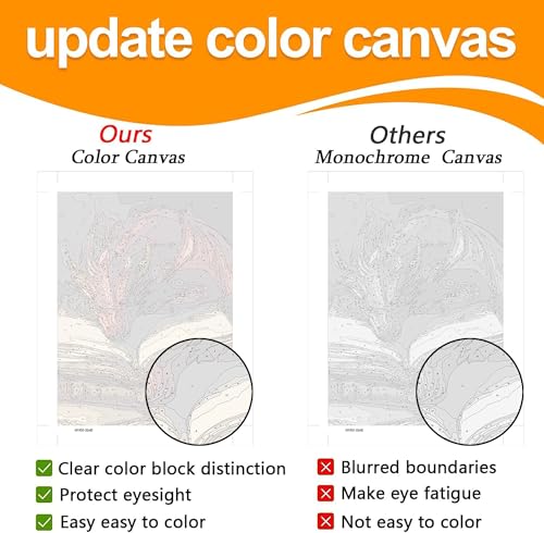 Axquilon 3 Packs Dragon Paint by Numbers Kit for Adults 12x16in - color: 3 Pack Dragon