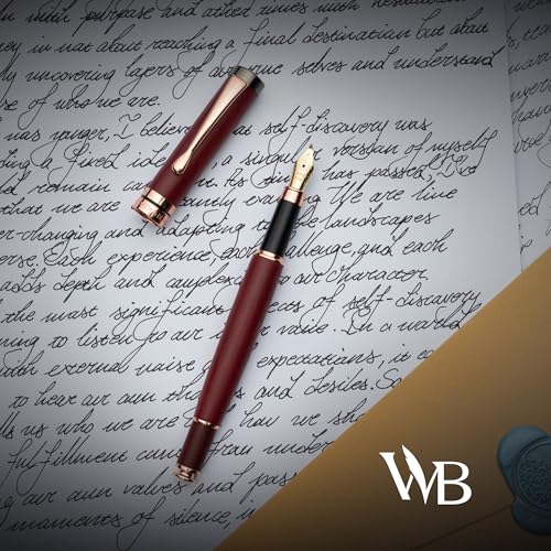 Wordsworth & Black Luxury Bamboo Violet Calligraphy Pen Set, 6 Nibs | Fountain Ink Bottle, Cartridges , Refill Converter, Gift for Men , Women, Smooth Writing, Journaling , Lettering - color: Violet Wood