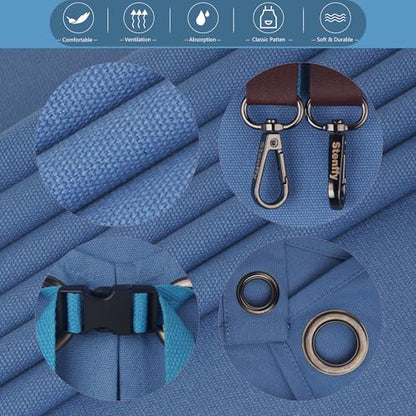 Kitchen Apron, Work Apron, Canvas Apron, SkyBlue - color: Skyblue