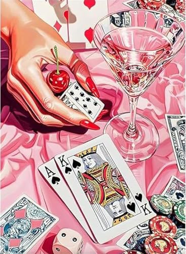 Square Diamond Art Kits for Adults Cute Diamond Painting Kit for Beginner | Poker 5D DIY Square Diamond Dots Full Drill Crafts for Gem Art Dot Art for Adults Home WallDecor 12x16 inch - color: DP02673, size: Square diamond painting