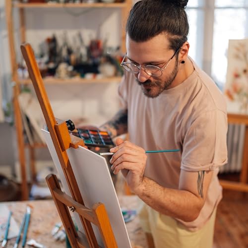 Bianyo 5x7 Inch Canvas Panels for Painting – 12 Pack, 100% Cotton, Triple Primed & Acid-Free, Art Boards for Acrylic & Oil Paints, Perfect for Artists, Kids & Beginners