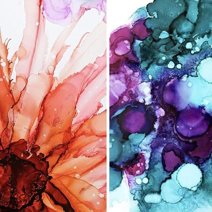 Pixiss Red Alcohol Ink Set - 5 Shades of Highly Saturated Alcohol Ink for Epoxy Resin Supplies, Yupo Paper, Tumblers, Coasters - Resin Colorant for Epoxy Resin and Resin Art Supplies - color: Reds