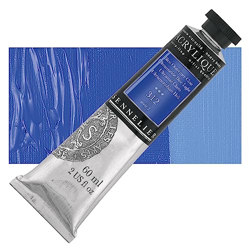 Sennelier Extra-Fine Artists' Acrylic, 60ml, Ultramarine Blue Light S2, 2.02 Fl Oz (Pack of 1) - color: Ultramarine Blue Light S2, size: 2 Fl Oz (Pack of 1)