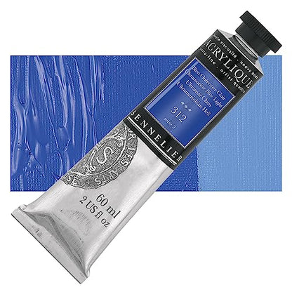 Sennelier Extra-Fine Artists' Acrylic, 60ml, Ultramarine Blue Light S2, 2.02 Fl Oz (Pack of 1) - color: Ultramarine Blue Light S2, size: 2 Fl Oz (Pack of 1)