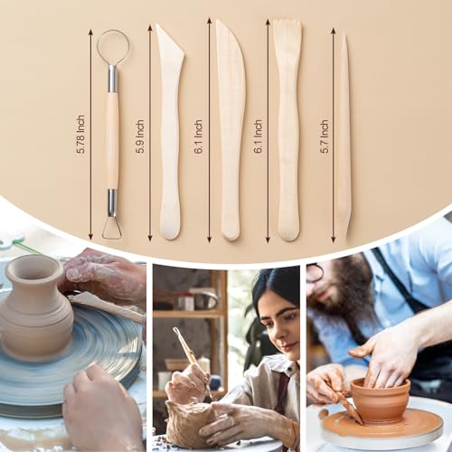 Amrules 27 Pcs Polymer Clay Sculpting Tools Kit for Adults, Light Yellow - color: Lightyellow-27Pcs