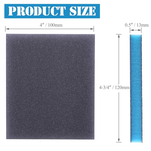 8Pcs 320 Grit Sanding Sponge, Jamiikury Sanding Blocks Washable and Reusable, Wet Dry Sandpaper Sponge for Wood Metal Furniture Paint and Drywall - size: 320 Grits