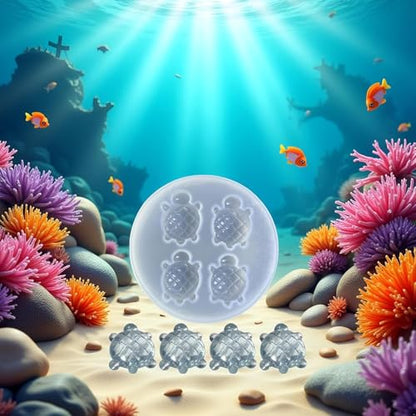 Sea Turtle Silicone Resin Jewelry Molds, Keychain and Pendant Casting Kits for DIY Handmade Crafts, Jewelry Making Supplies, Resin Casting Molds