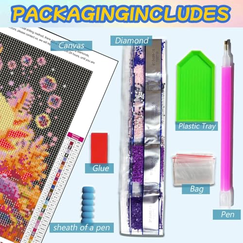 Dugsmgd Pink Axolotl Diamond Art Kits for Adults, Diamond Painting 12x12 in - color: Axolotl